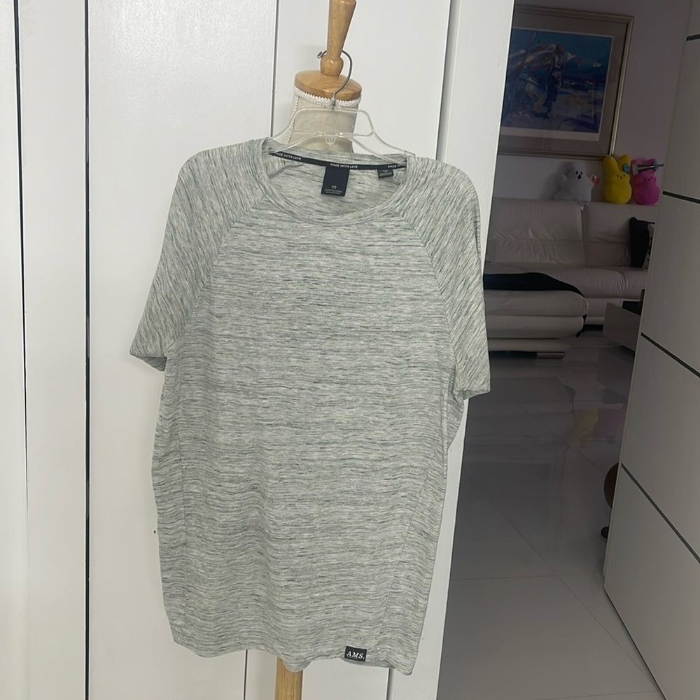 Scotch & Soda Amsterdam Couture Gray/Green Short Sleeve Tee Shirt